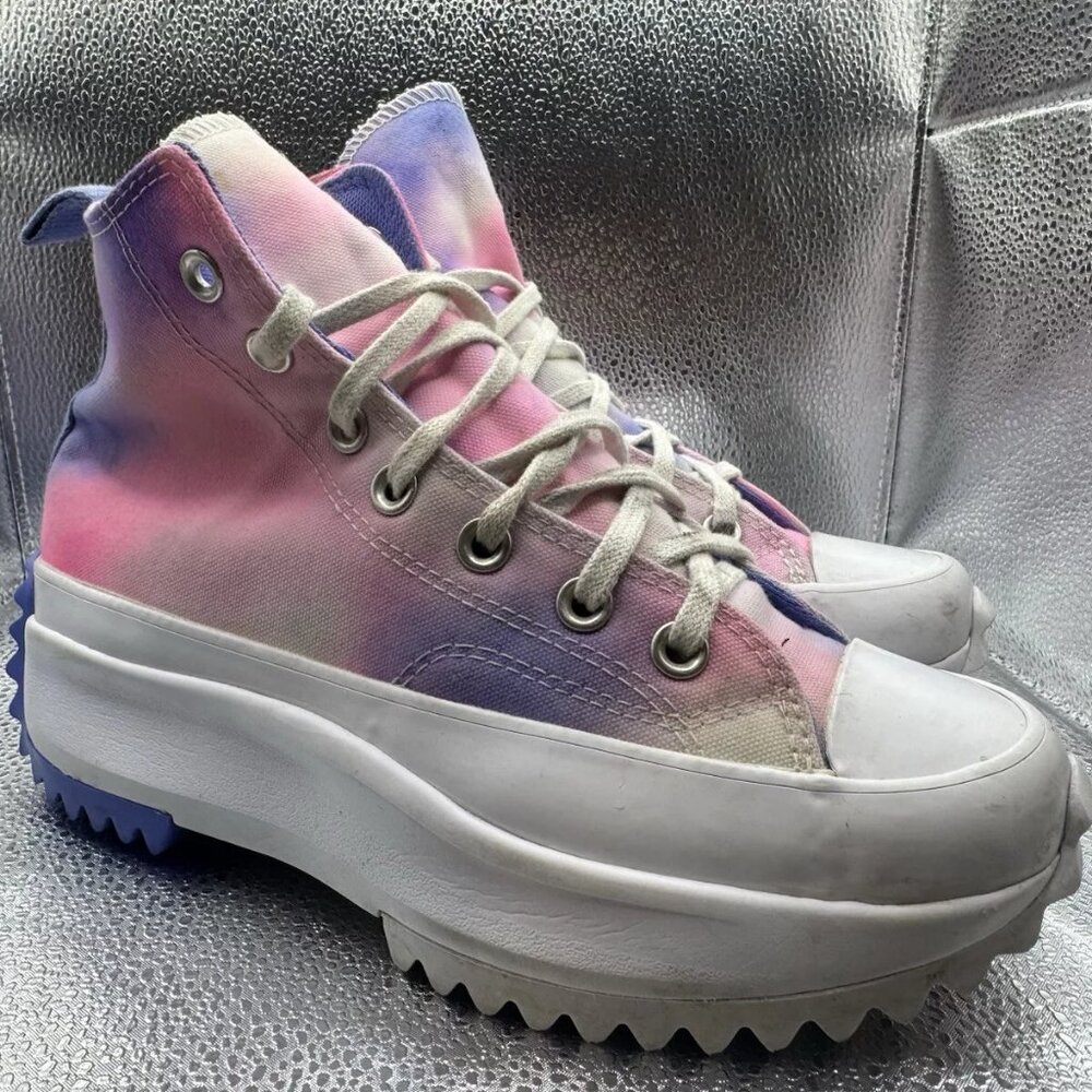 RARE 🚀 Size 7.5 - Converse Run Star Hike High Storm Pink Purple White‎ Women's